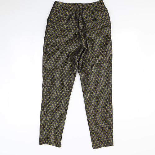 H&M Womens Gold Geometric  Trousers  Size 6 L28 in