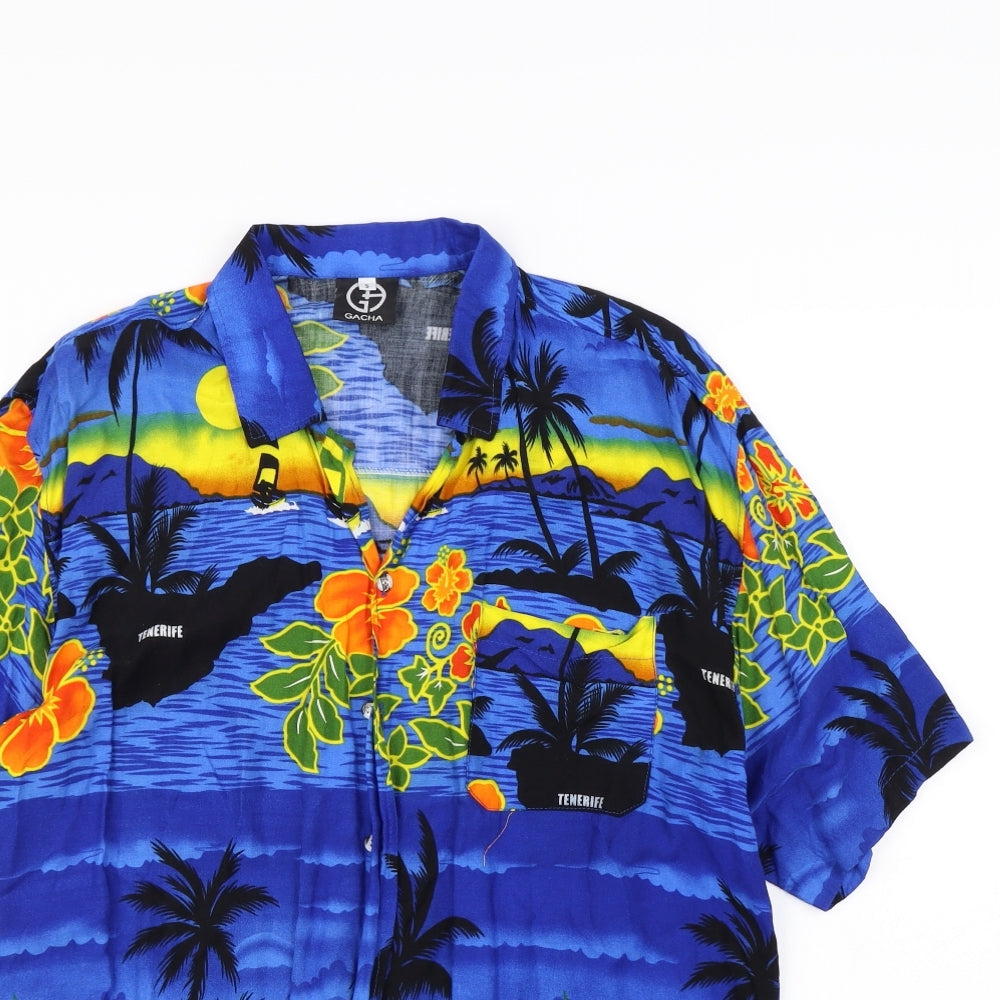 Gotcha Mens Blue    Button-Up Size S  - tenerife