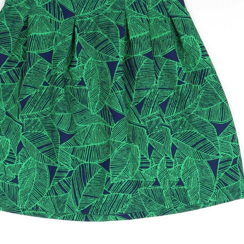 Atmosphere Womens Green Floral  Flare Skirt Size 8