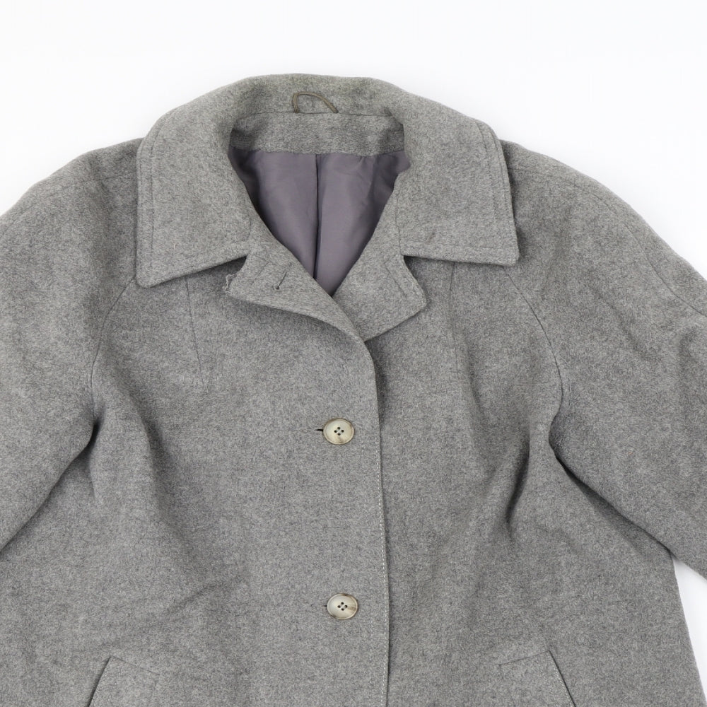 Noto Womens Grey   Overcoat Coat Size 14