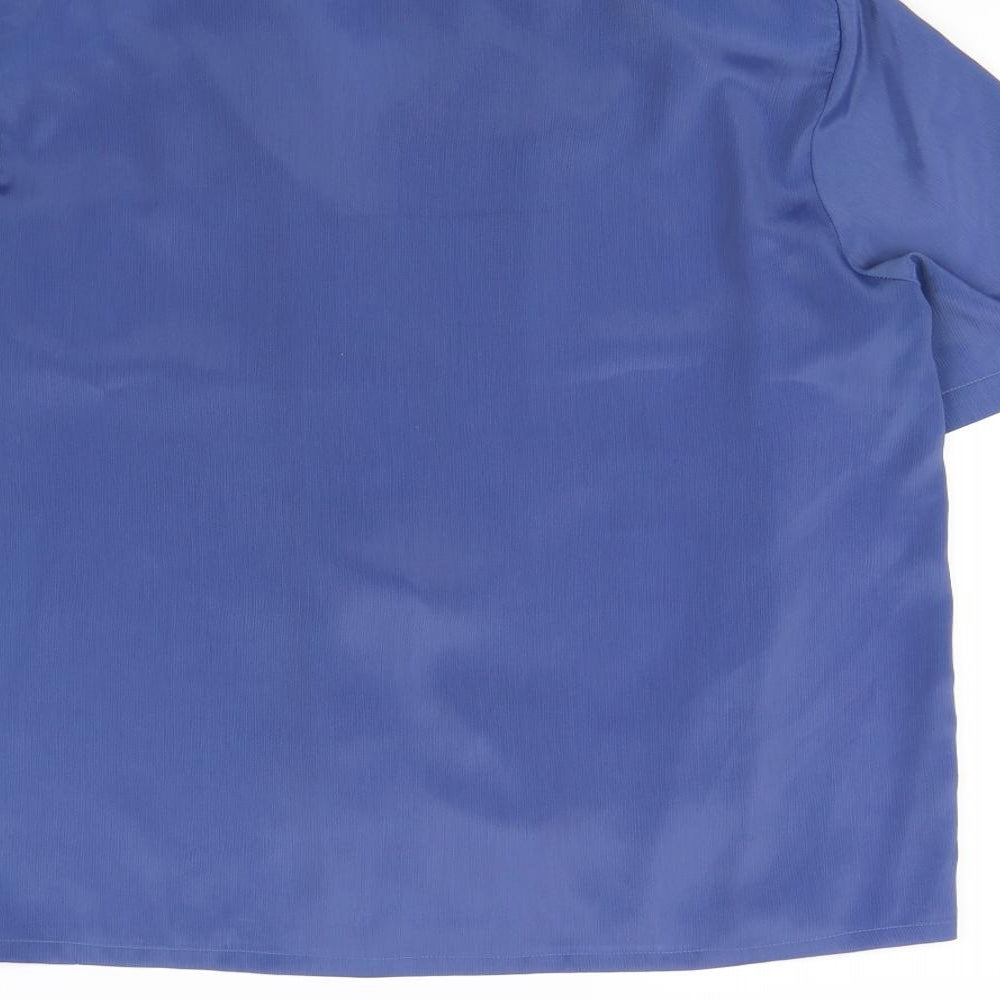 Amari Womens Blue   Basic Button-Up Size 14