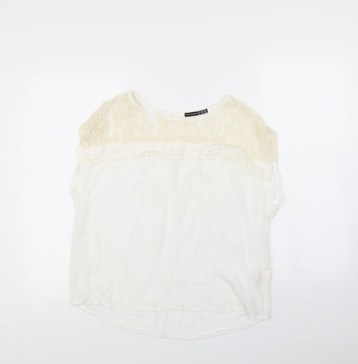 Atmosphere Womens White Basic Blouse Size 12