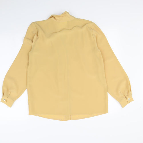 First Avenue Womens Yellow   Basic Button-Up Size 12
