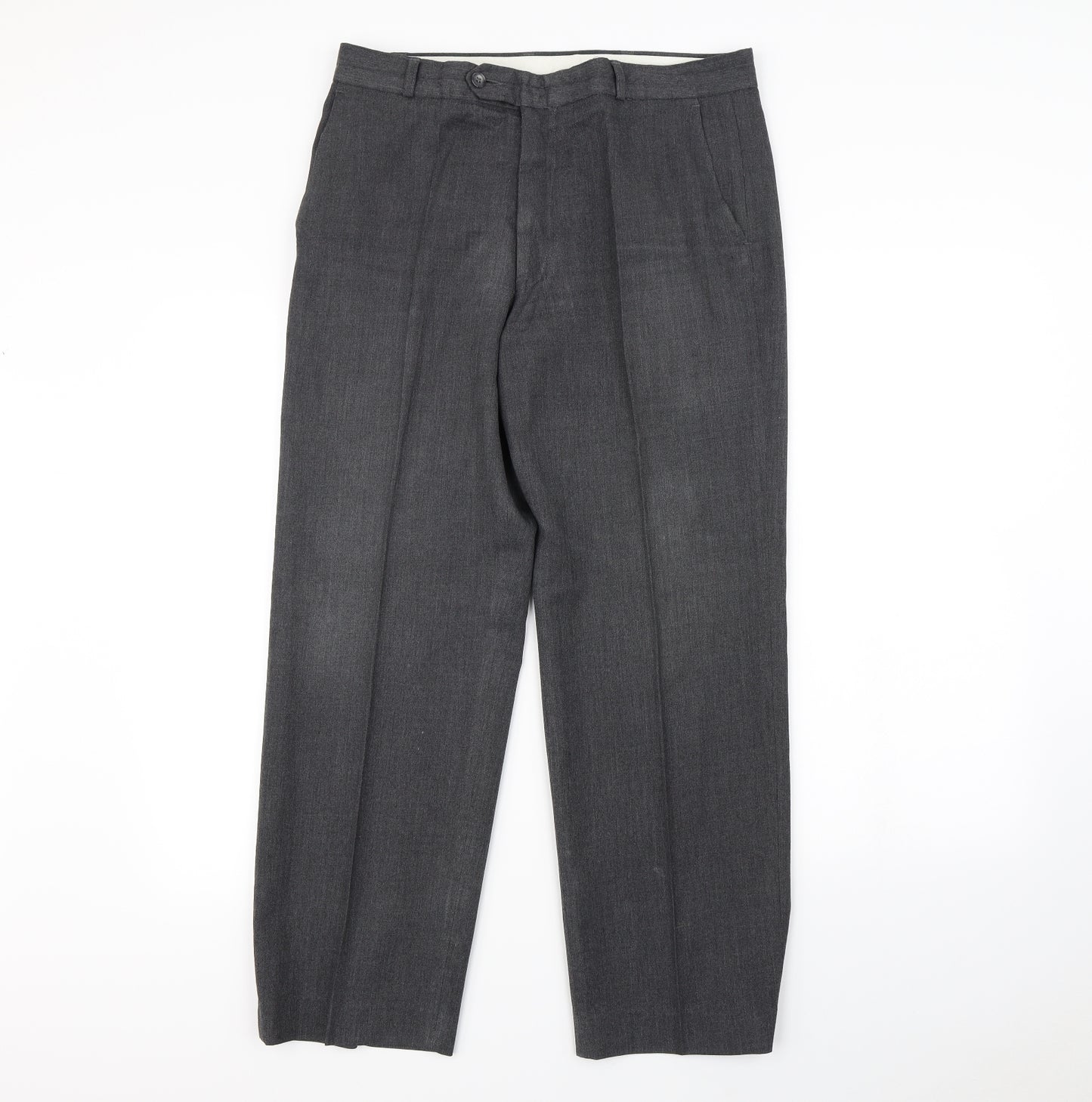 Berketex Mens Grey   Dress Pants Trousers Size 34 in L30 in