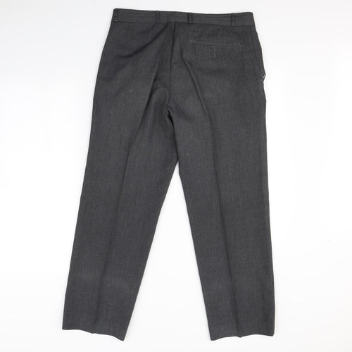 Berketex Mens Grey   Dress Pants Trousers Size 34 in L30 in