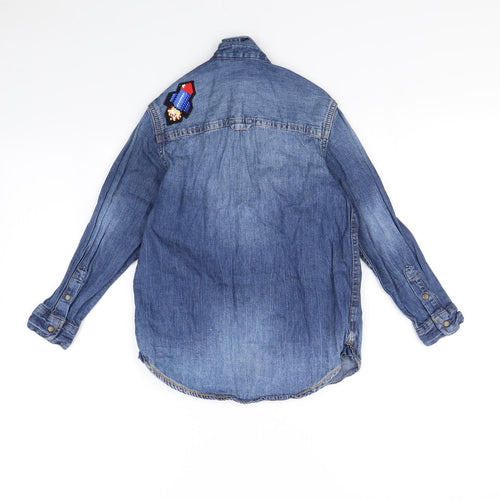 NEXT Boys Blue  Denim Basic Button-Up Size 7 Years