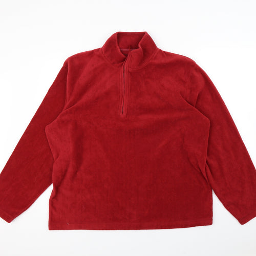 F&F Mens Red   Henley Jumper Size XL