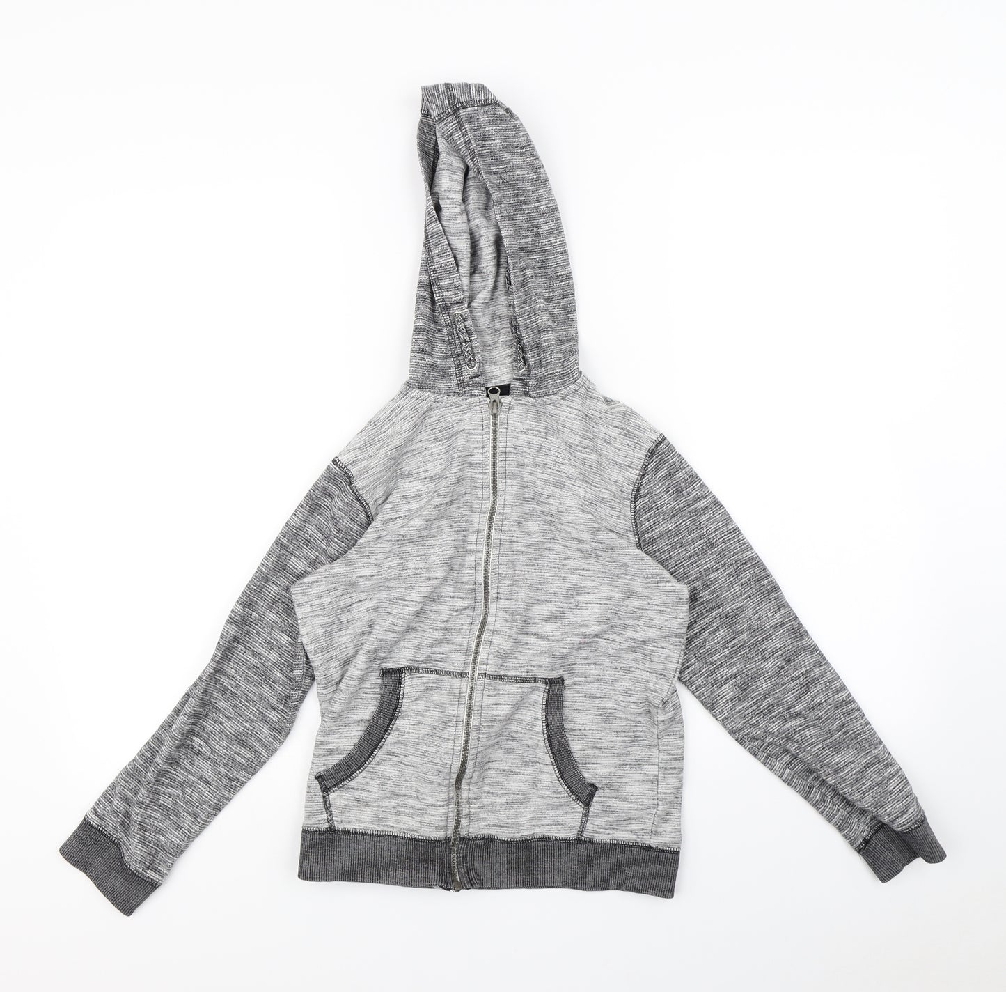 Preworn Boys Grey   Full Zip Hoodie Size 9 Years  - Elbow pads