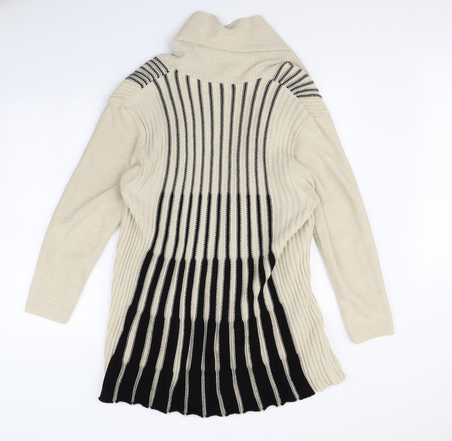 Glimpse Design Womens Beige   Cardigan Jumper Size L