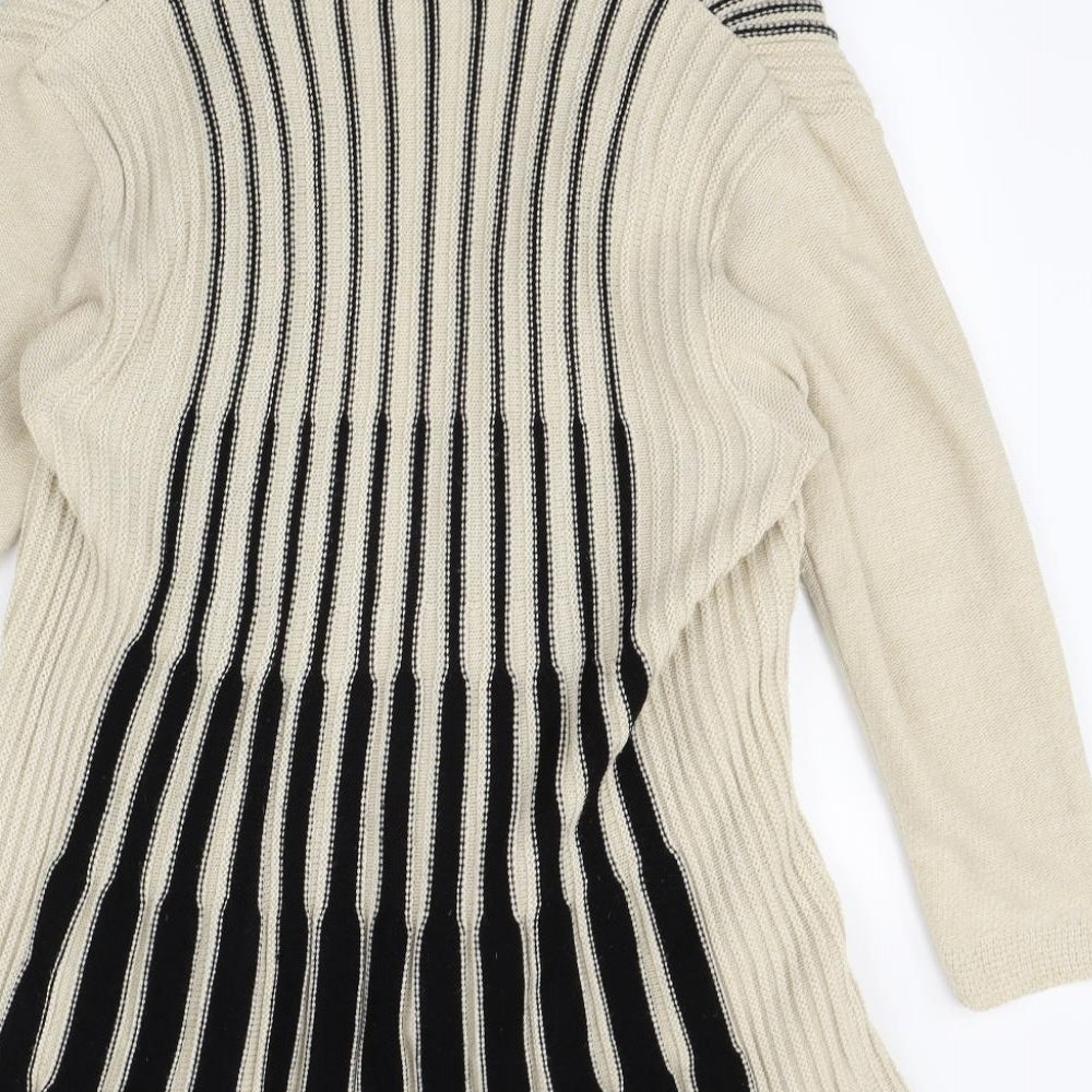 Glimpse Design Womens Beige   Cardigan Jumper Size L