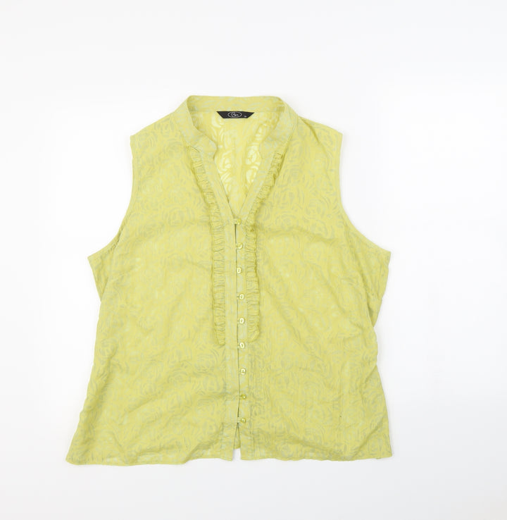 BM Womens Green Basic Blouse Size 18