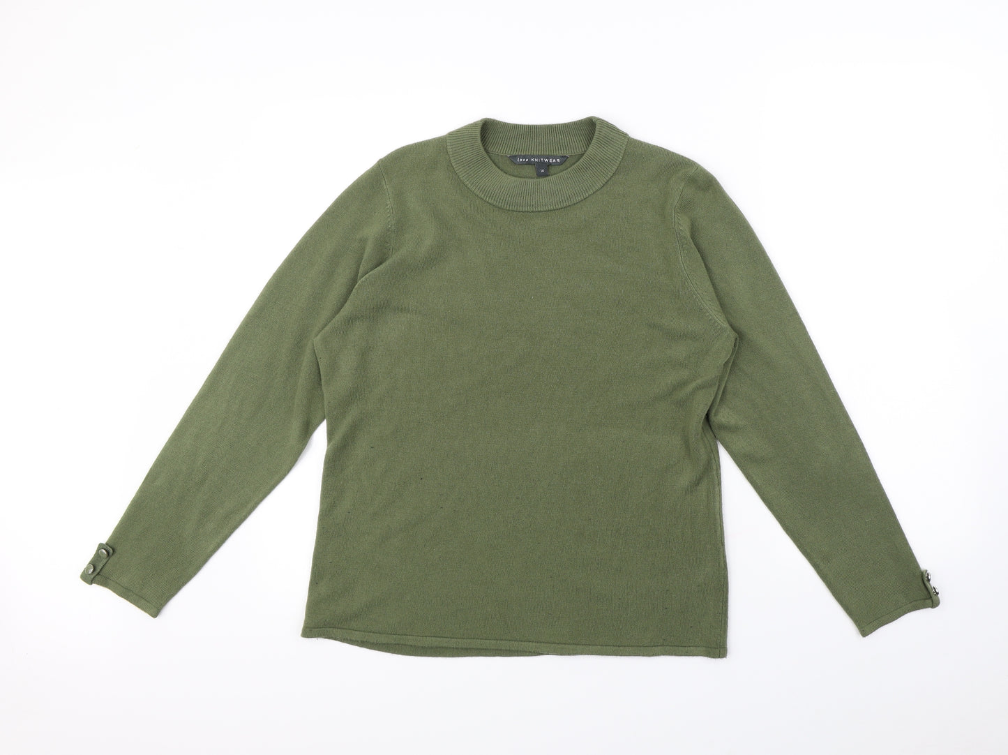 love knitwear Womens Green   Pullover Jumper Size 14