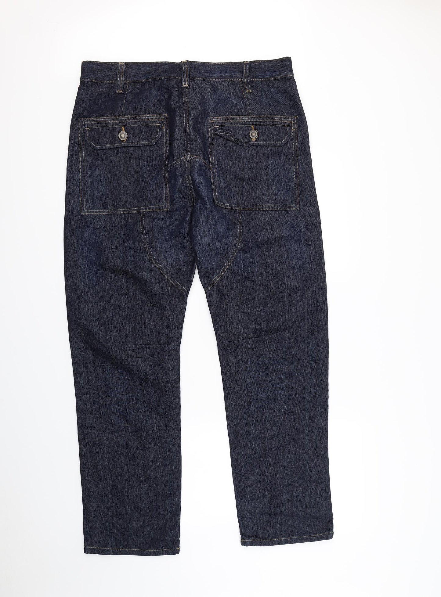 WORKER Mens Blue   Straight Jeans Size 36 in L32 in