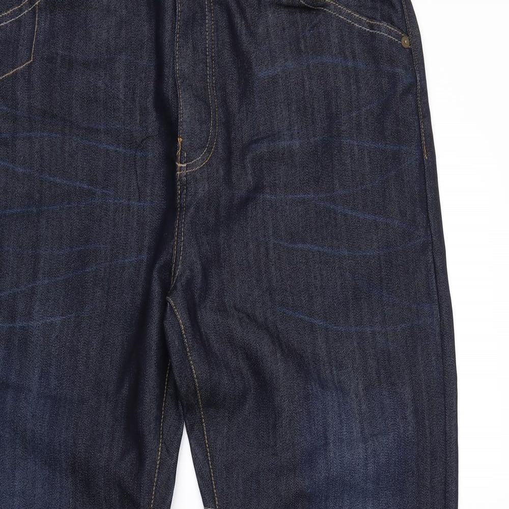 WORKER Mens Blue   Straight Jeans Size 36 in L32 in