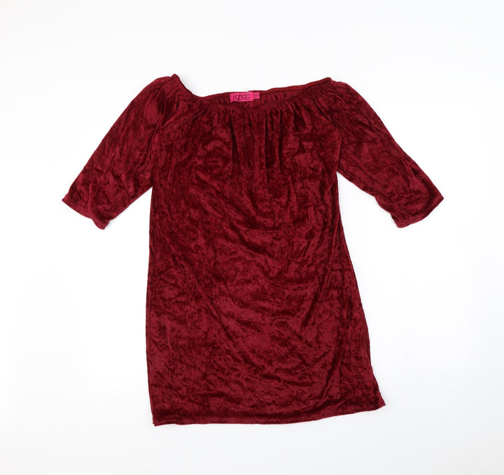 Boohoo Womens Red Mini Size 10