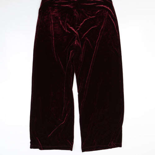 M&s Womens Purple   Trousers  Size 18 L29 in