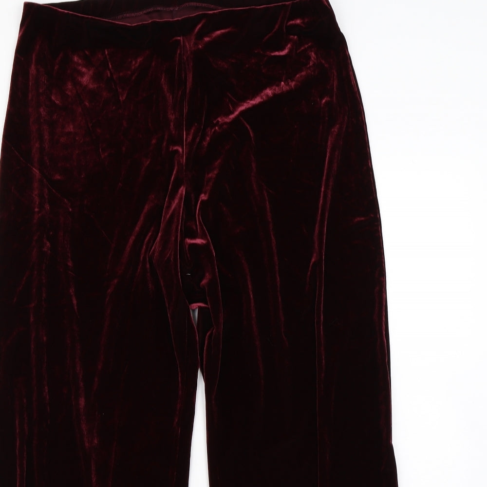 M&s Womens Purple   Trousers  Size 18 L29 in