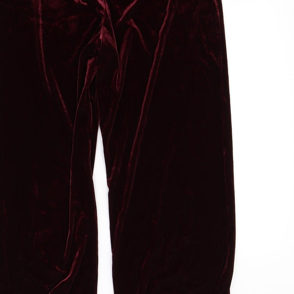 M&s Womens Purple   Trousers  Size 18 L29 in