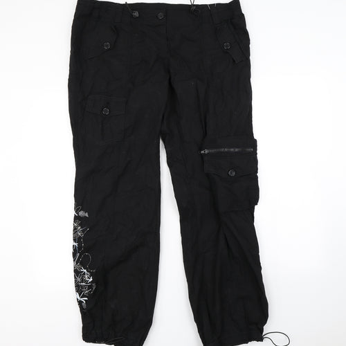 Preworn Womens Black   Trousers  Size 18 L27 in