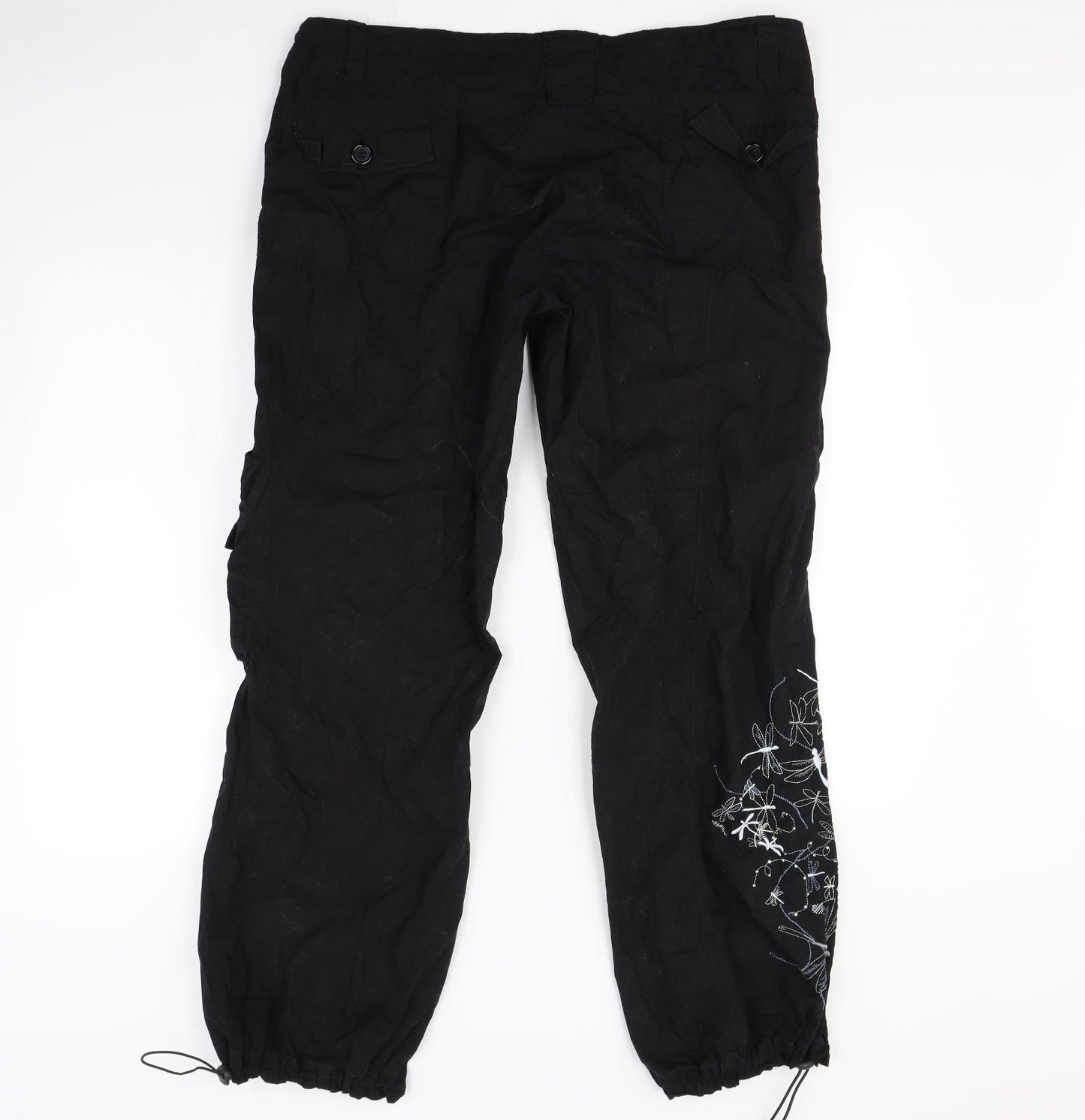 Preworn Womens Black   Trousers  Size 18 L27 in