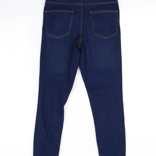 Denim & Co. Womens Blue   Straight Jeans Size 8 L27 in