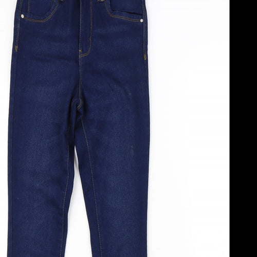 Denim & Co. Womens Blue   Straight Jeans Size 8 L27 in