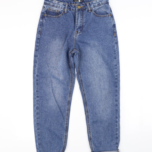 Boohoo Womens Blue   Straight Jeans Size 8 L28 in
