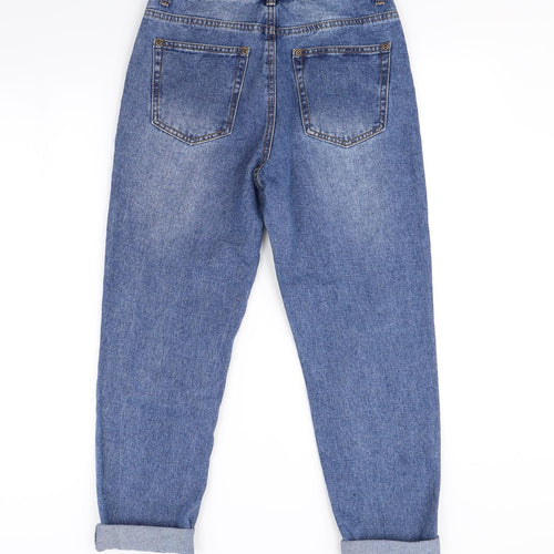 Boohoo Womens Blue   Straight Jeans Size 8 L28 in