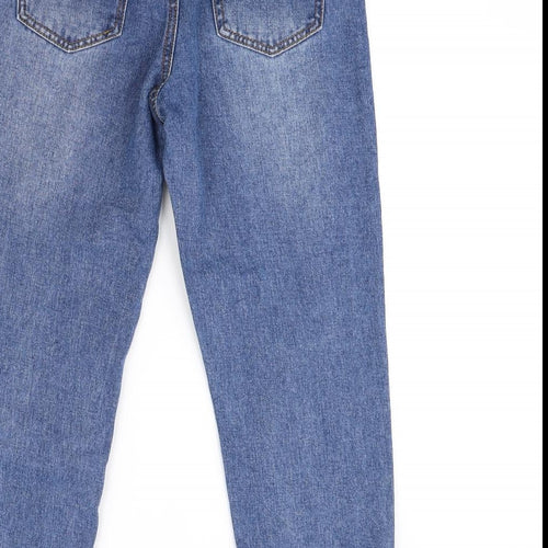 Boohoo Womens Blue   Straight Jeans Size 8 L28 in