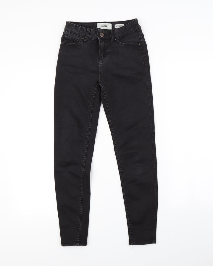 New Look Womens Black Straight Jeans Size 6 L27 in