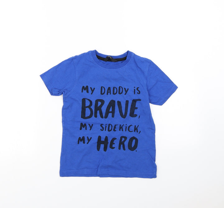 George Boys Blue Basic T-Shirt Size 5 Years