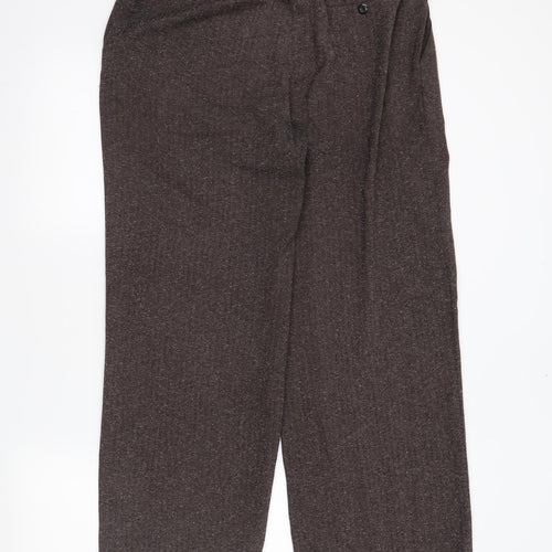 TU Womens Brown   Trousers  Size 14 L28 in