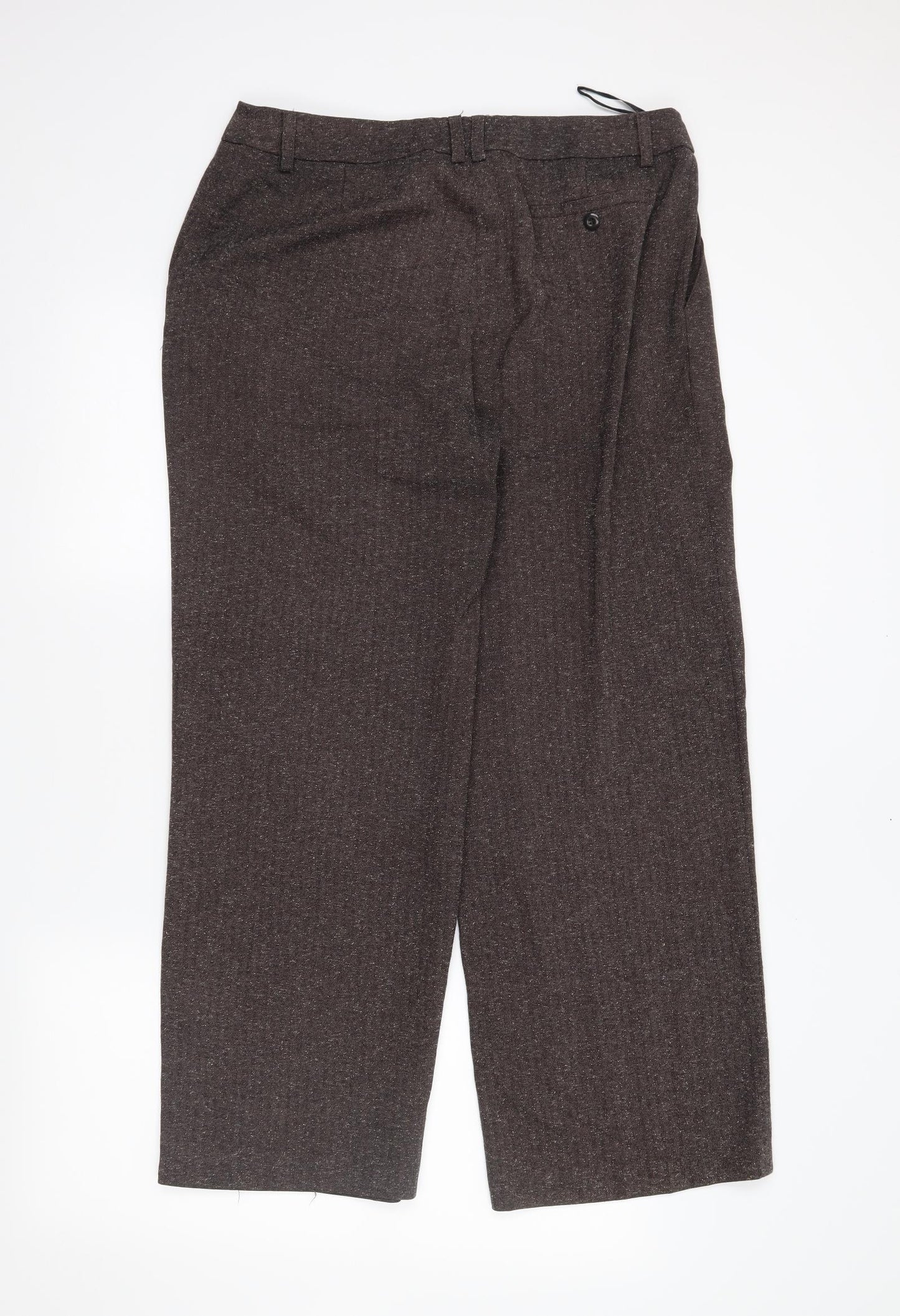 TU Womens Brown   Trousers  Size 14 L28 in