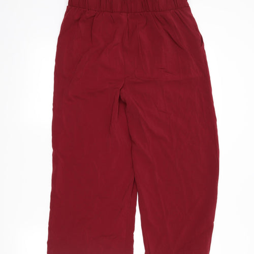 newlook Womens Red   Cropped Trousers Size 10 L22 in