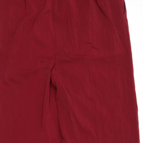 newlook Womens Red   Cropped Trousers Size 10 L22 in