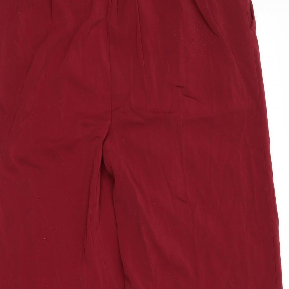 newlook Womens Red   Cropped Trousers Size 10 L22 in