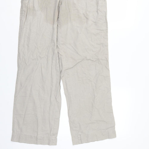 George Womens Ivory   Cropped Trousers Size 10 L27 in