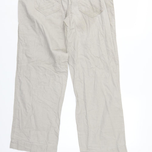 George Womens Ivory   Cropped Trousers Size 10 L27 in