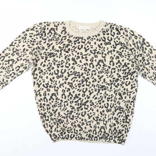 H&M Womens Multicoloured Animal Print  Pullover Jumper Size S