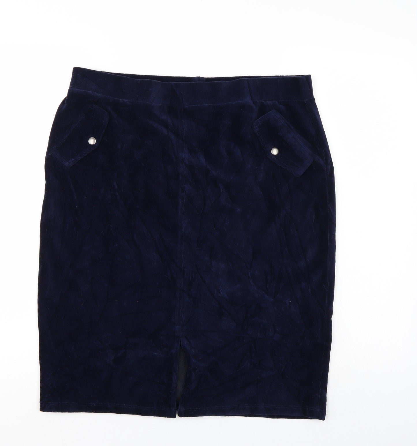 TU Womens Blue  Corduroy A-Line Skirt Size 16