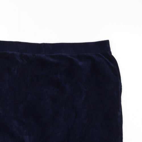 TU Womens Blue  Corduroy A-Line Skirt Size 16