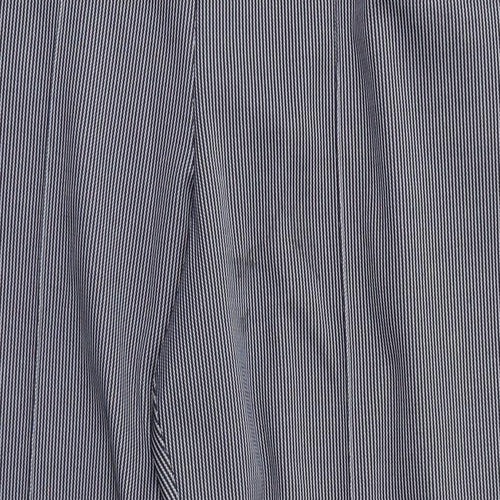 St Michael Womens Blue Striped  Trousers  Size 16 L28 in - Elastic Waist