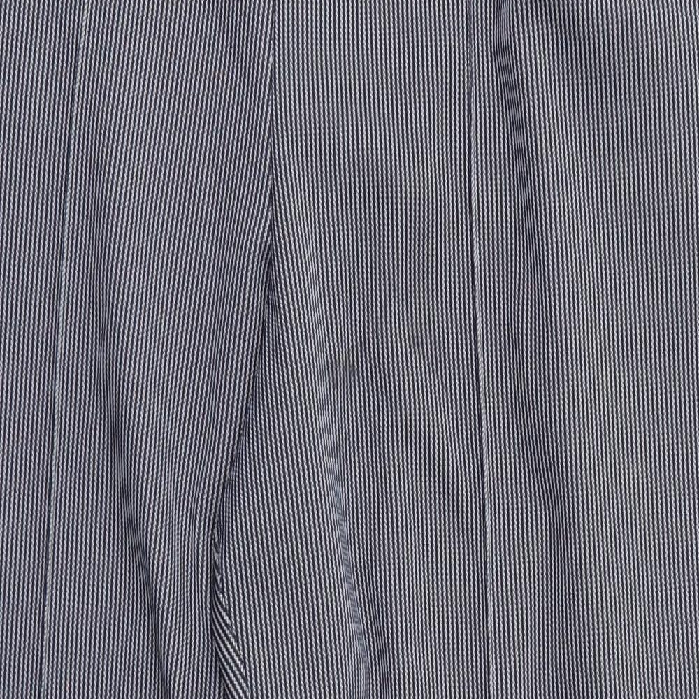 St Michael Womens Blue Striped  Trousers  Size 16 L28 in - Elastic Waist