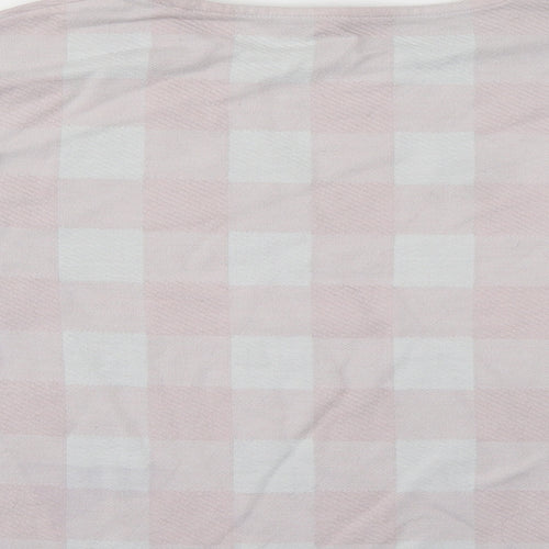 M&S Womens Pink Check  Pullover Jumper Size 14