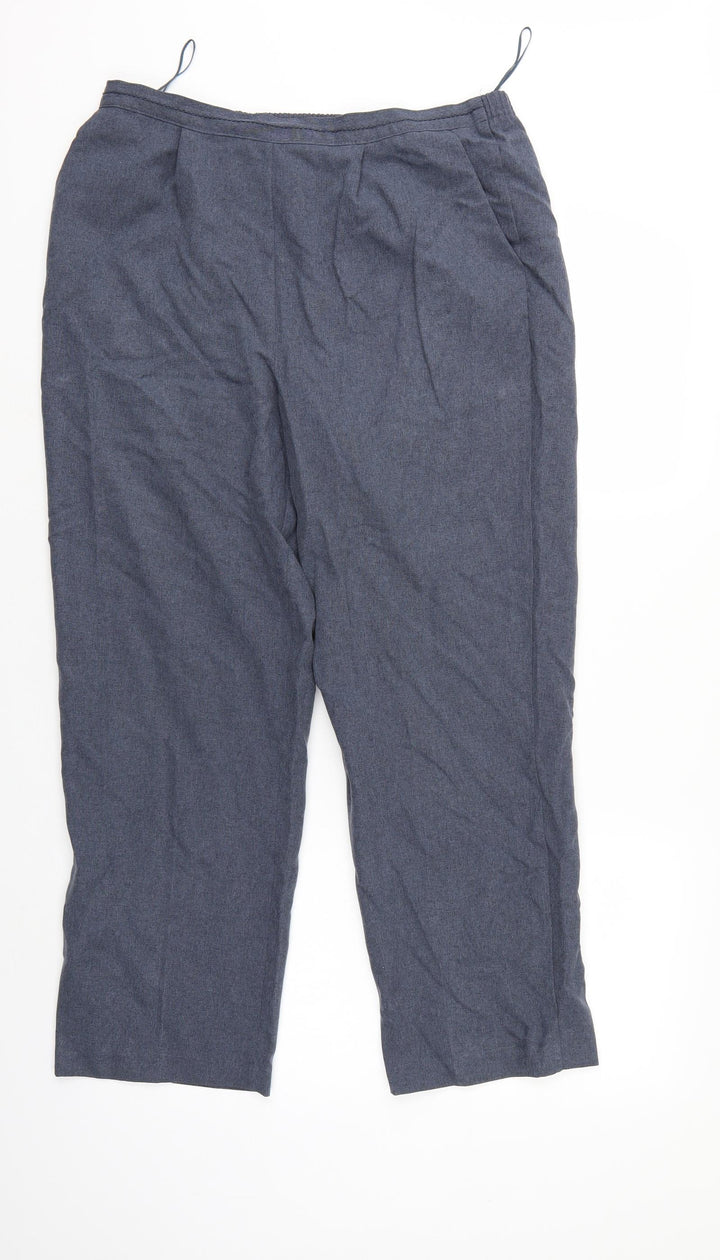 Bonmarché Womens Grey Trousers Size 14 L26 in - Elastic Waist