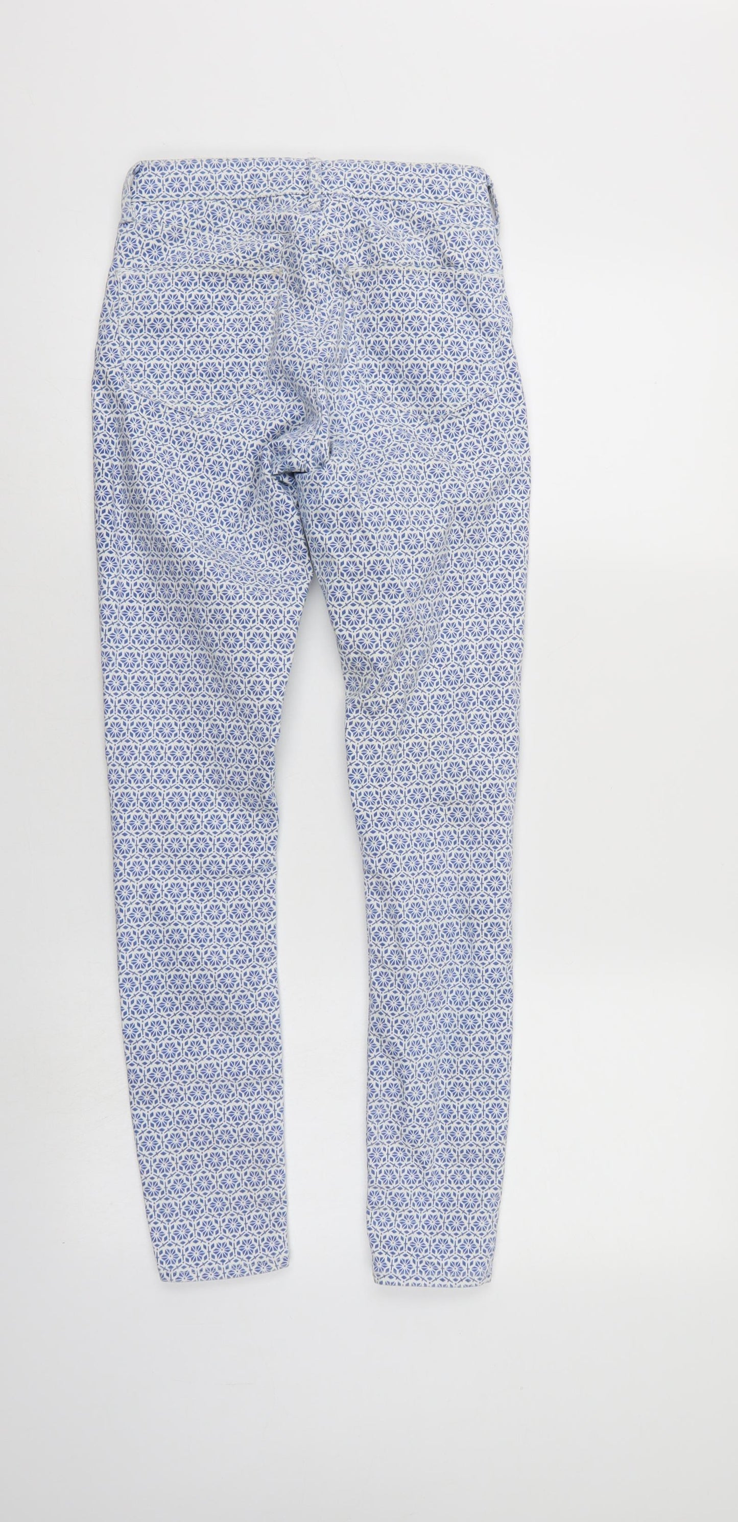 Top Shop Mens Blue Geometric  Sweatpants Trousers Size 26 L32 in - Elastic Waist