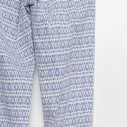 Top Shop Mens Blue Geometric  Sweatpants Trousers Size 26 L32 in - Elastic Waist