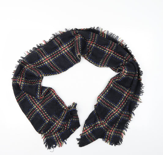 Front view of Preworn women’s multicoloured check shawl/wrap