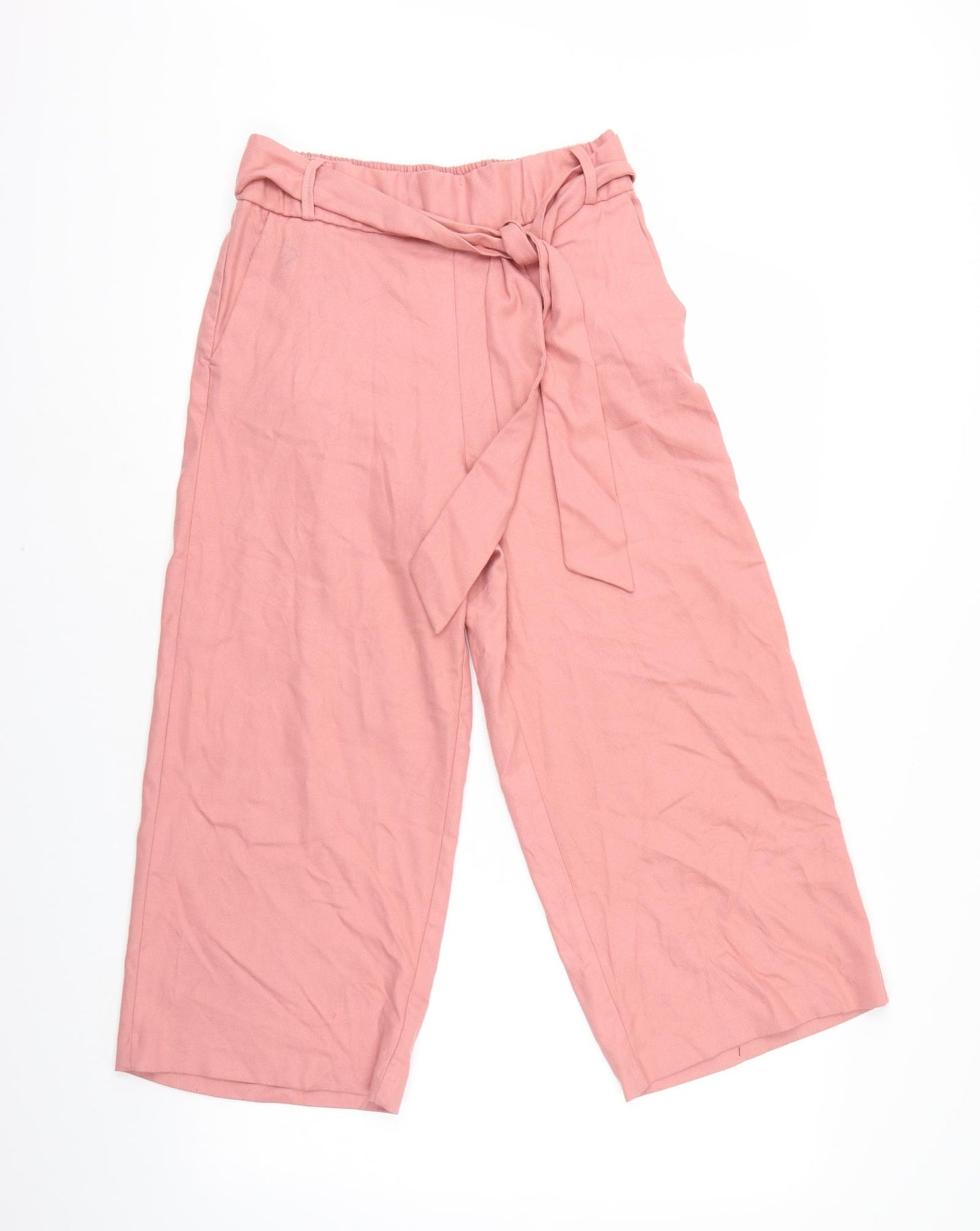 Zara Womens Pink   Cropped Trousers Size M L21 in