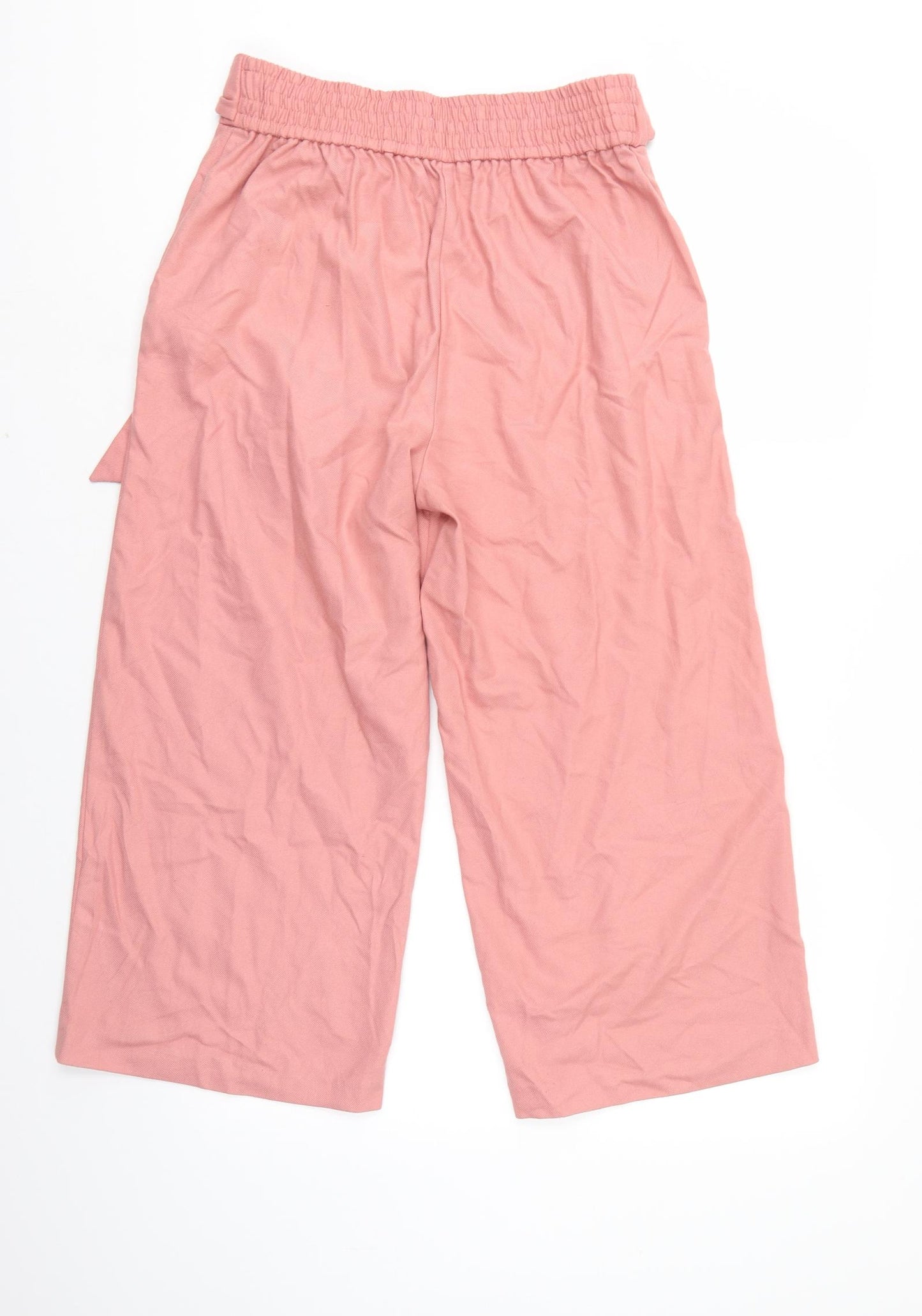Zara Womens Pink   Cropped Trousers Size M L21 in